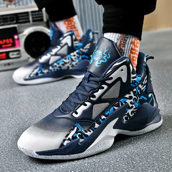 2022 Новые кроссовки для пар Мужская баскетбольная обувь на воздушной подушке Женская кожаная спортивная обувь Мужские кроссовки Водонепроницаемые ботинки с высоким верхом