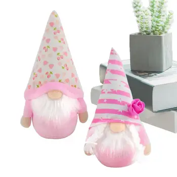 Шведские плюшевые украшения Tomte Gnomes освещают День святого Валентина Плюшевые гномы Праздничное украшение светящимися карликовыми куклами