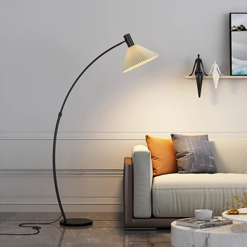 Бесплатная доставка 2022 Новая рыбалка Скандинавская современная спальня Домашняя рыбалка Декоративная вертикальная большая светодиодная мраморная торшерная лампа