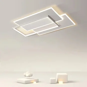 современный простой светодиодный потолочный светильник люстра для гостиной, столовой, кабинета, спальни, украшения для дома, внутреннего светильника, блеска