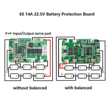 6S 14A 22,5 В Плата защиты батареи для литий-ионного литиевого аккумулятора 18650 BMS Packs Плата защиты печатных плат Интегральные схемы
