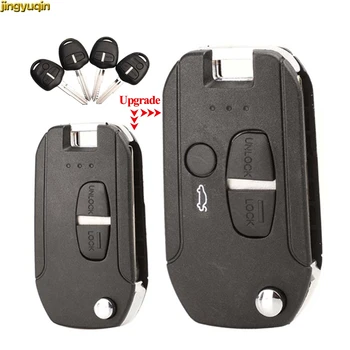 Jingyuqin 2/3 кнопки Flip Remote Car Key Shell для Mitsubishi Lancer Evo Colt Outlander Mirage Пульт дистанционного брелока Левое / правое лезвие