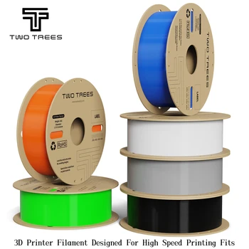 Нить для 3D-принтера Twotrees, предназначенная для высокоскоростной печати, подходит для пластика PLA 1,75 мм, 1 кг (2,2 фунта) для большинства 3D-принтеров FDM