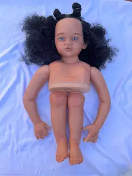 FBBD Индивидуальное ограниченное предложение32-дюймовый Reborn Baby Meili Dark Skin Реальные фотографии Нарисованный набор DIY Часть Рождественский подарок