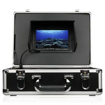 800TVL Поворот на 360 градусов Подводная видеокамера Эхолот 7-дюймовый ЖК-монитор с 14 шт. Белый светодиод