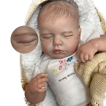 19 дюймов loulou 3D Paintedn Lovely Bebe Reborn Doll bonecas infantil meninas Gifts reborn Bebe sin pintar muñeca bebe reborn
